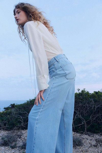H&M Lace-collared Blouse
