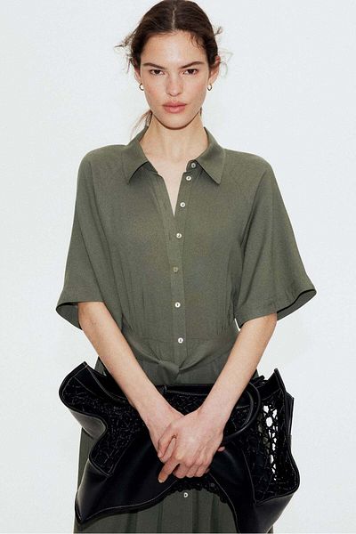 H&M Tie-belt shirt dress