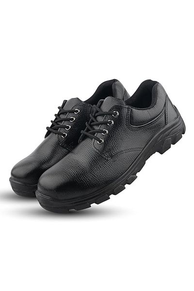 Generic Men's Genuine Leather Safety Shoes - PU Sole - Shock-Resistant Metal Toe