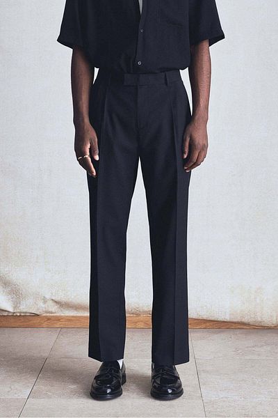 H&M Regular Fit Tailored linen-blend trousers