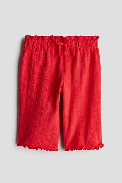 H&M Textured cotton trousers