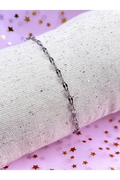 Alexis Carrel Steel Thin Singapore Model Bracelet, Lip Chain Bracelet