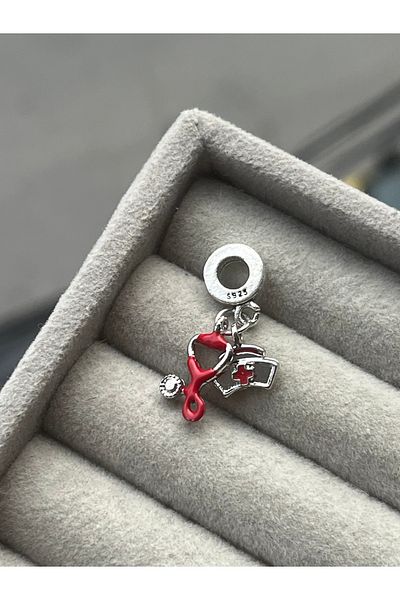 asaf Nurse Heart Stethoscope Charm |   Asafaccessory