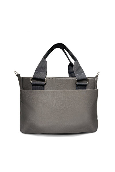 westbag Τσάντα ώμου από σατέν ύφασμα με ρυθμιζόμενο λουράκι και ασημί λεπτομέρεια στην μπροστινή τσέπη