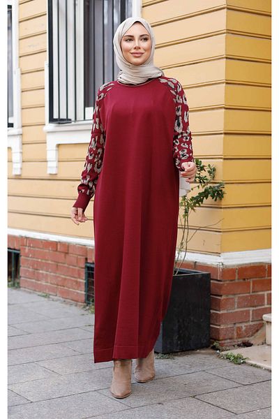 Pamuk Butik Women's Mercerized Figured Knitwear Dress