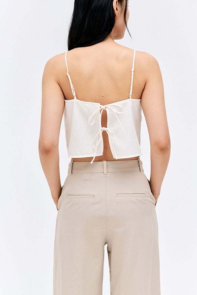 H&M Wide linen-blend trousers