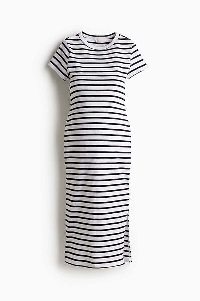 H&M Mama Ribbed T-shirt Dress
