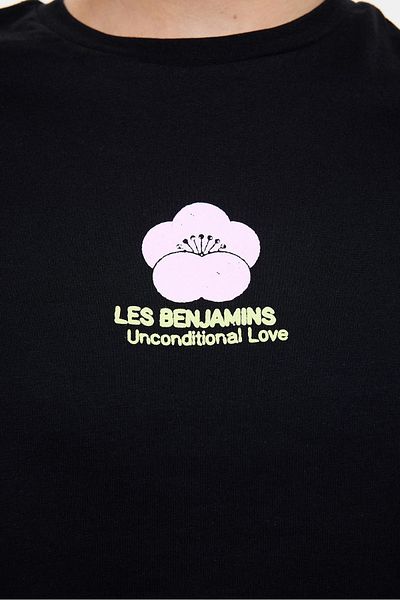 LES BENJAMINS Lb Brand Printed Special Series T-Shirt Crop Tee