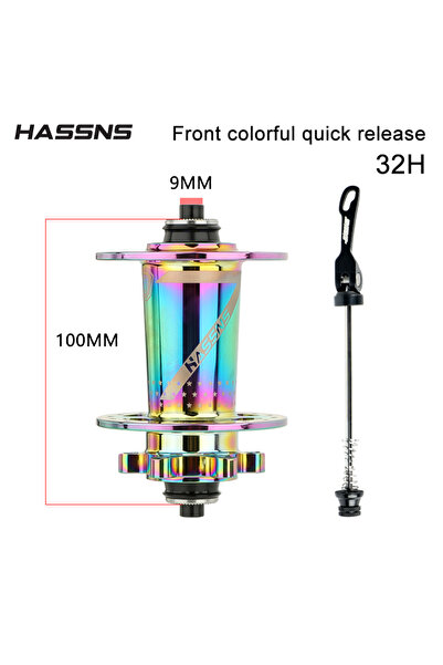 Choice محور أمامي ملون PRO7 من HASSNS PRO7 للدراجات الجبلية مقاس 32 و24 فتحة ...