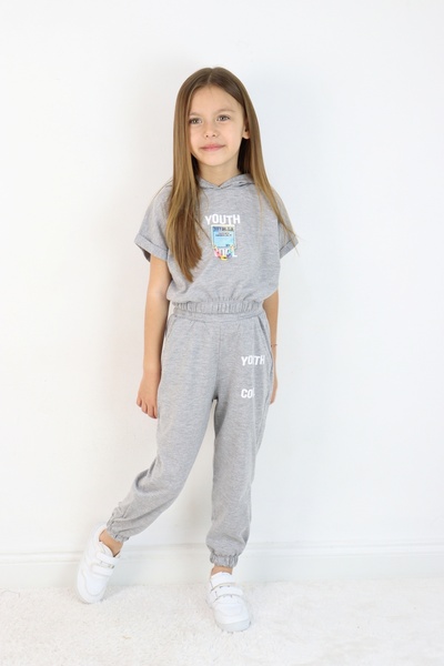 Pijamella Girl's Hooded Bottom-Top Set