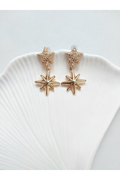 Alexis Carrel Çift Yıldızlı Işıltılı Küpe, Kutup Yıldızı Küpe