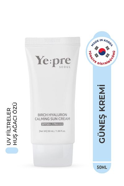 Ye:pre Birch Hyaluron Calming Sun Cream Spf50 Sunscreen Moisturizing Birch Tree Hyaluronic Acid Korea 50ml