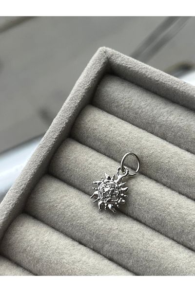 asaf Silver Sparkling Sun Charm |   Asafaccessory