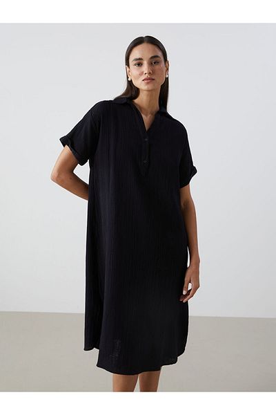 LC Waikiki Rochie de damă din muselină oversize de sezon nou - S5GV10Z8