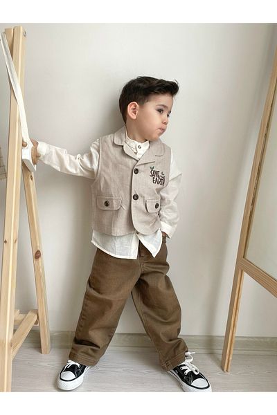 miabambim Brown Joy Vest Men's Suit