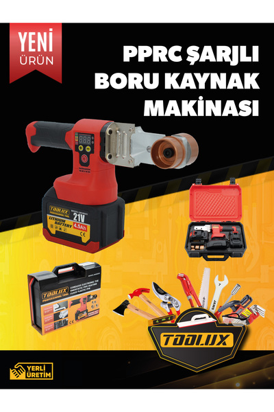 Toolux Şarjli Boru Kaynak Maki̇nesi̇ Çi̇ft Akülü (özel Çanta)