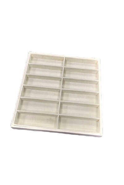 Aydın Decor Yeni Büyük Süet Krem Bölmeli Gözlük Standı (AYDINDECOR)