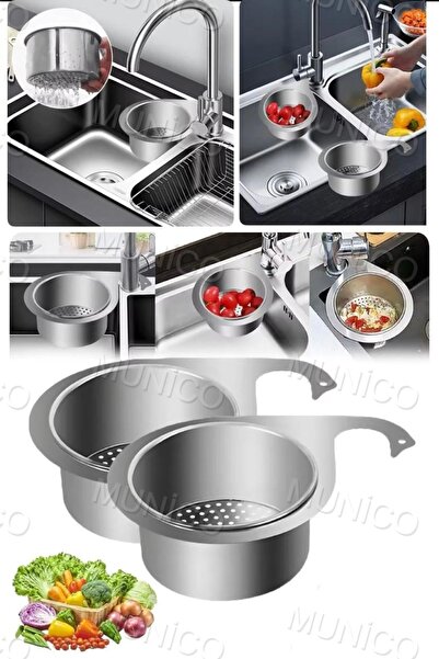 Munico Drenaj Su Sepeti Lavabo Drenaj Sepeti Paslanmaz Çelik Drenaj Süzgeci S...