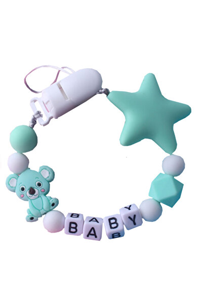 Generic Beads Pacifier Holder With Teether Green - Style07