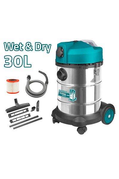 TOTAL Vacuum Cleaner Wet and Dry 1300W 30L