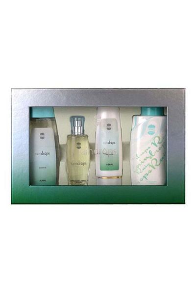 Ajmal طقم رين دروبز (رذاذ قطرات المطر 50 مل، لوشن الجسم قطرات المطر 100 مل)