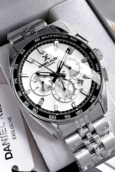 Daniel Klein Exclusive Men Wristwatch 3 Atm Waterproof Gumus Color Steel Band Gift Bracelet Dke2122C1