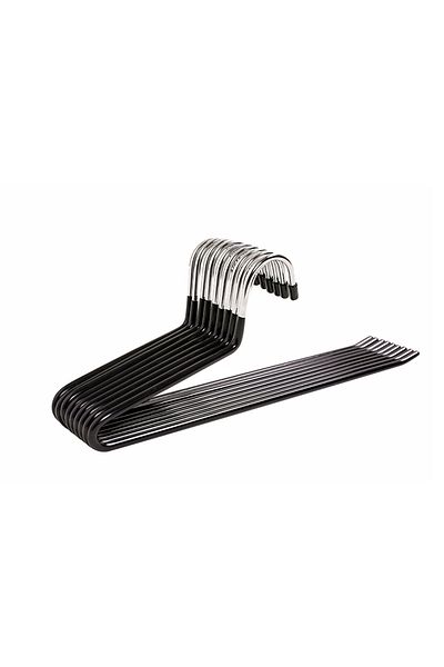 Choice 10pcs black I KNOW High Quality 10PCS Metal Non-slip PVC Pants Hanger Grey Black White Color Skirt