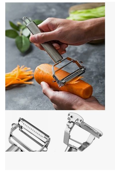 SYN AKSESUAR Stainless Steel Peeler, Julien Chopper, Professional Kitchen Vegetable Peeler Multi-Purpose