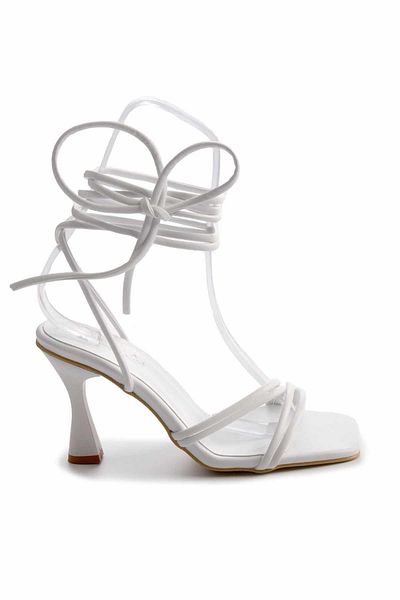 Bambi White Women's Classic Heeled Shoes K05124011509
