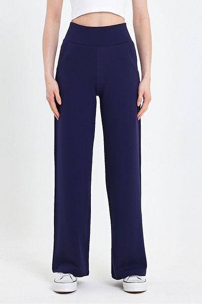 KUPON TEKSTİL Premium Quality Crepe Fabric Lycra Bodice Belt Palazzo Pants - Casual Comfortable Fit