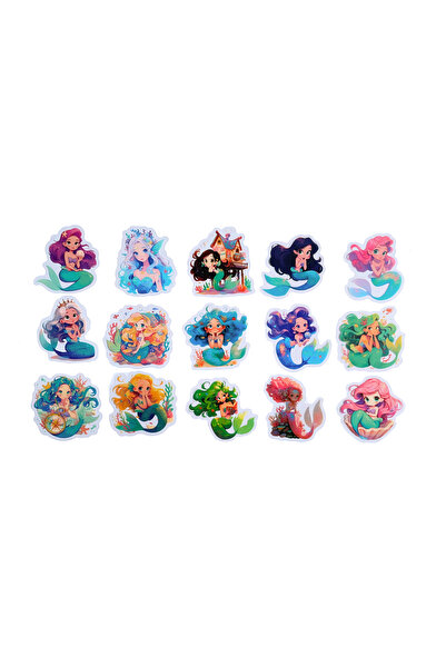 Papağan Mermaid Themed Transparent Sticker