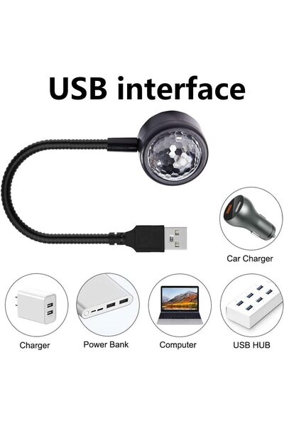 Arabest USB Projector Night Light, Adjustable Atmosphere Interior Car Lights, Widely Use,Easy to Install