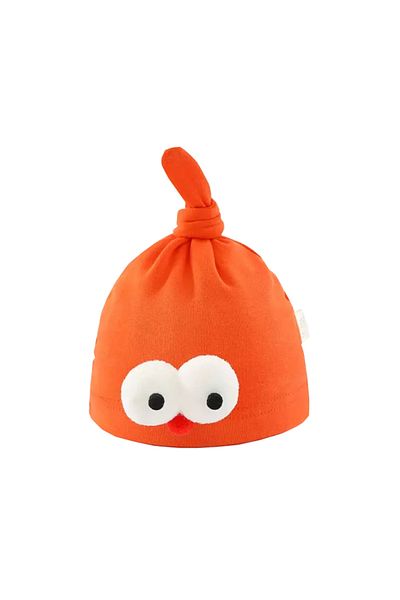 Generic Baby Beanie Cotton Hats For Newborns - Orange