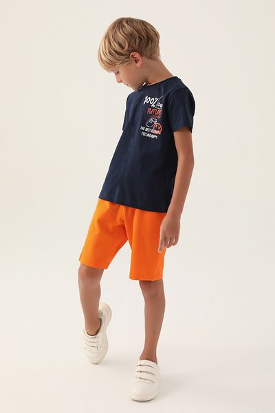 Rolypoly Boy's Skateboard Printed Short Sleeve Shorts Pajama Set