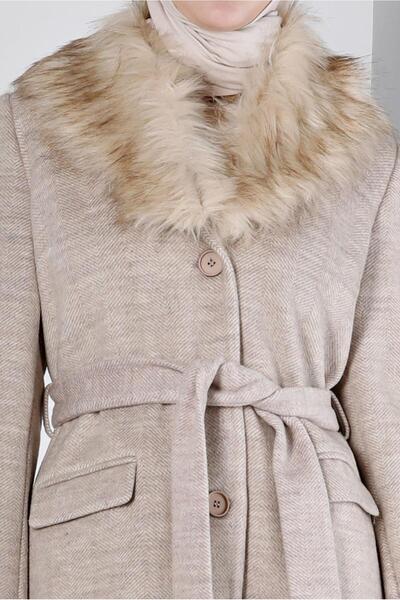 Alvina Buttoned Fur Coat 90383