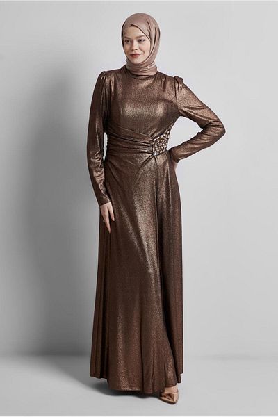 Alvina Stone Detailed Evening Dress 50432