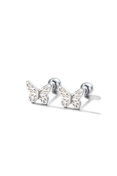 Choice 1LSqd107 New Fashion Cute Butterfly Stud Earrings For Women Female Sil...