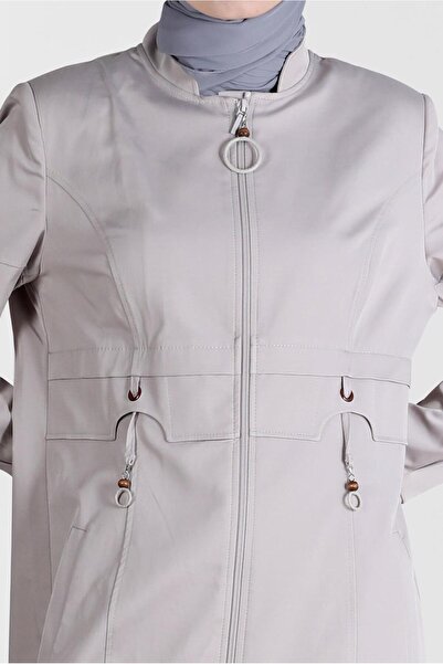 Alvina Fermuarlı Hakim Yaka Trençkot 10564