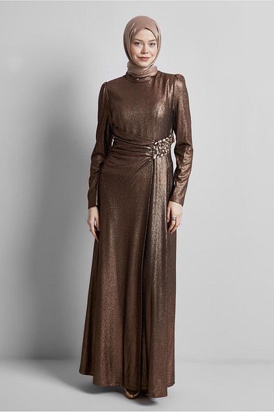 Alvina Stone Detailed Evening Dress 50432