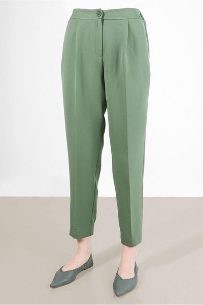 Alvina Carrot Trousers 70373 - Cuffed Rubber Detailed