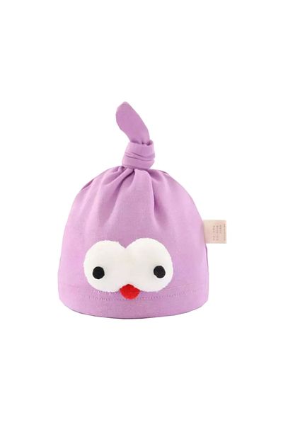 Generic Baby Beanie Cotton Hats For Newborns - Purple