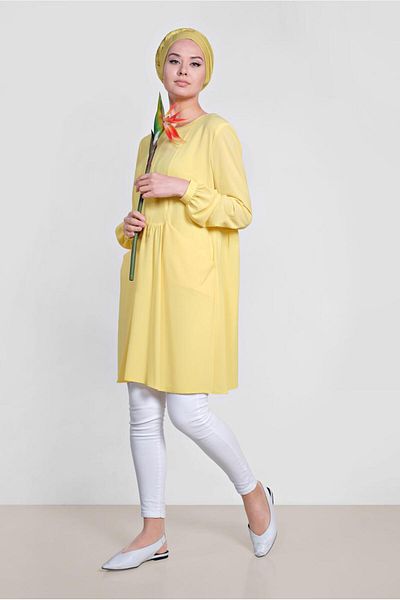 Alvina Crew Neck Pocket Tunic 4240
