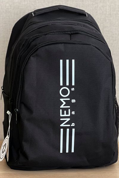 NEMO GROUP Μαύρη Unisex Σχολική Τσάντα Laptop - Υδατοαπωθητική, Μεγάλο Μέγεθος, 16 ιντσών 24 Lt, 45x30cm Σακίδιο Ταξιδίου