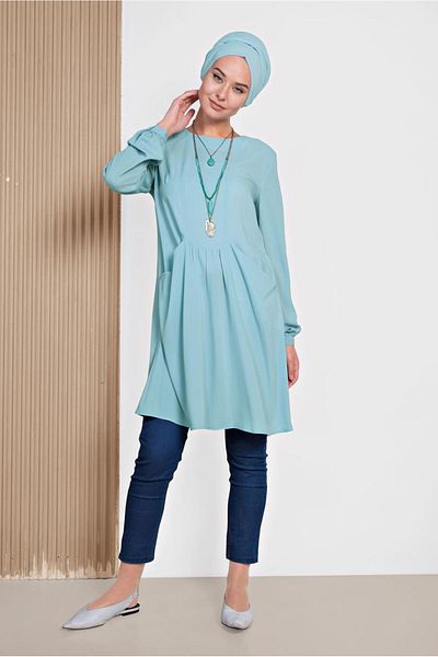 Alvina Τσέπη Crew Neck Tunic 4240