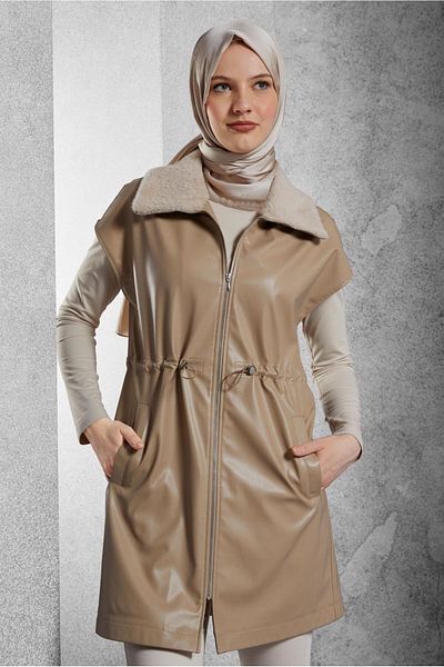 Alvina Faux Leather Vest 45289