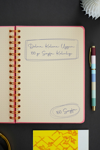 Victoria's Journals Canvas Spiralli Sert Kapak Defter A5 (14,8x21cm) 160 sayfa 100 gram Noktalı