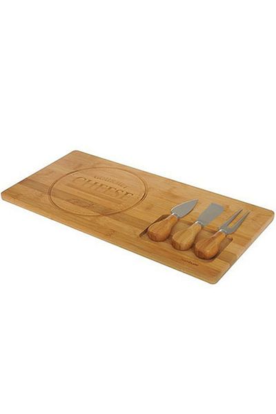 BALSA Blsps3819 Model Bamboo Cheese Presentation Tray Set