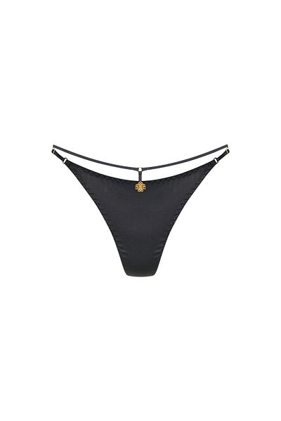 Feu De Elu Snur din satin negru Sensure
