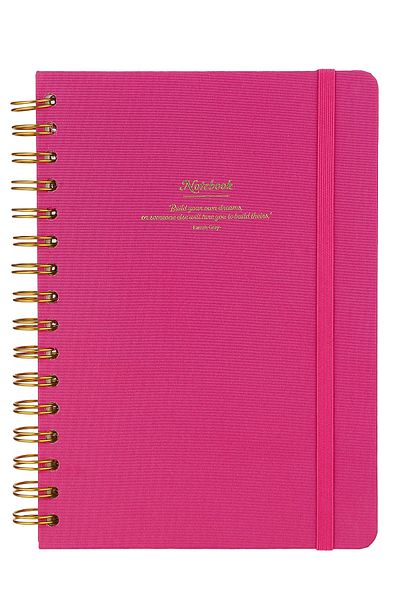 Victoria's Journals A5 Canvas Spiral Marked Notebook Hard Cover 160 Sheets 100 Graム