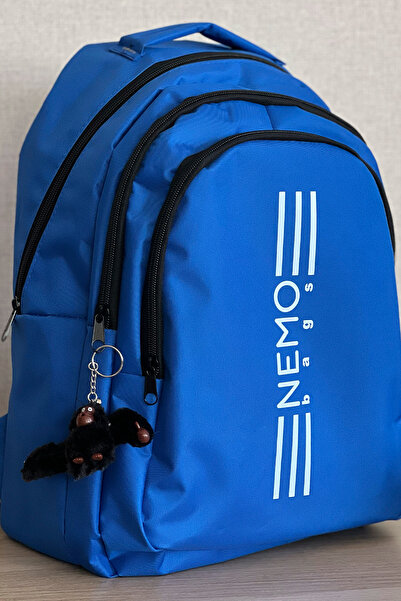 FCSTORE Унісекс синій рюкзак, великий розмір для подорожей, для ноутбука, 45x30x15 см, 24 л, + брелок Gorilla